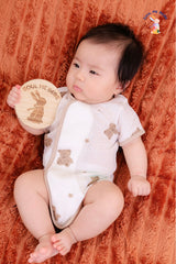 Bebe suit Airy Dot fabric - Short-sleeved